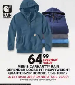 Blain's Farm & Fleet MEN'S CARHARTT RAIN DEFENDER LOOSE FIT HEAVYWEIGHT QUARTER-ZIP HOODIE offer