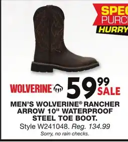 Blain's Farm & Fleet MEN'S WOLVERINE RANCHER ARROW 10 WATERPROOF offer