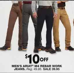 Blain's Farm & Fleet MEN'S ARIAT M4 REBAR WORK JEANS offer