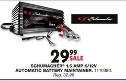 Blain's Farm & Fleet SCHUMACHER 1.5 AMP 6/12V AUTOMATIC BATTERY MAINTAINER offer