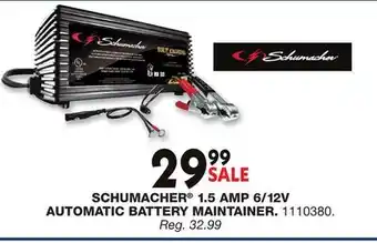 Blain's Farm & Fleet SCHUMACHER 1.5 AMP 6/12V AUTOMATIC BATTERY MAINTAINER offer