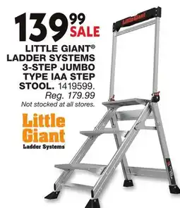 Blain's Farm & Fleet LITTLE GIANT LADDER SYSTEMS 3-STEP JUMBO TYPE IAA STEP STOOL offer