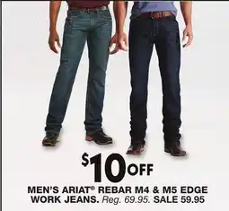 Blain's Farm & Fleet MEN'S ARIAT REBAR M4 & M5 EDGE WORK JEANS offer