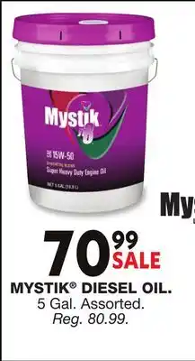 Blain's Farm & Fleet MYSTIK DIESEL OIL offer