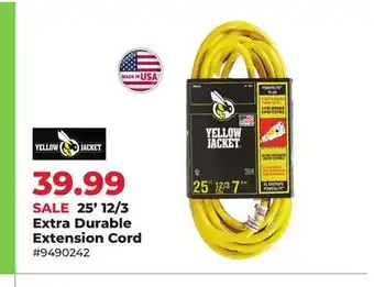 Runnings 25' 12/3 Extra Durable Extension Cord offer