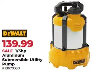 Runnings 1/3hp Aluminum Submersible Utility Pump offer