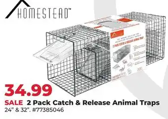 Runnings 2 Pack Catch & Release Animal Traps offer