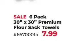 Runnings 6 Pack 30 x 30 Premium Flour Sack Towels offer