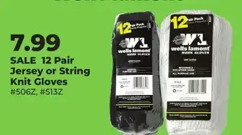 Runnings 12 Pair Jersey or String Knit Gloves offer