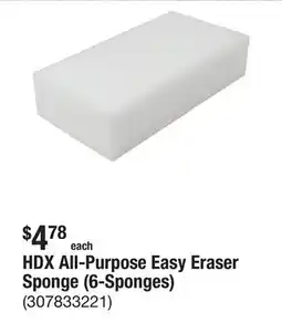 The Home Depot HDX All-Purpose Easy Eraser Sponge (6-Sponges) offer