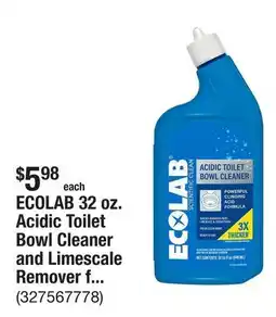 The Home Depot ECOLAB 32 oz. Acidic Toilet Bowl Cleaner and Limescale Remover for Bathroom Toilets and Urinals offer