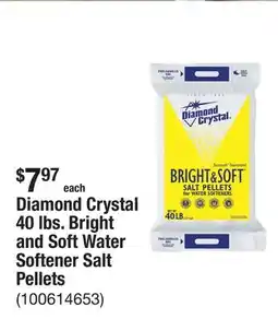 The Home Depot Diamond Crystal 40 lbs. Bright and Soft Water Softener Salt Pellets offer