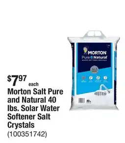 The Home Depot Morton Salt Pure and Natural 40 lbs. Solar Water Softener Salt Crystals offer