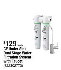 The Home Depot GE Under Sink Dual Stage Water Filtration System with Faucet offer