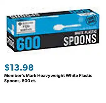 Sam's Club Member's Mark Heavyweight White Plastic Spoons, 600 ct offer