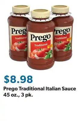 Sam's Club Prego Traditional Italian Sauce 45 oz., 3 pk offer