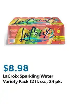 Sam's Club LaCroix Sparkling Water Variety Pack 12 fl. oz., 24 pk offer