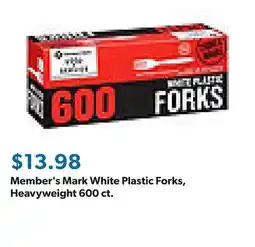 Sam's Club Member's Mark White Plastic Forks, Heavyweight 600 ct offer