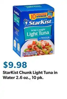 Sam's Club StarKist Chunk Light Tuna in Water 2.6 oz., 10 pk offer