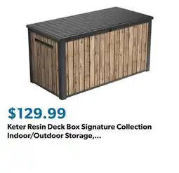 Sam's Club Keter Resin Deck Box Signature Collection Indoor/Outdoor Storage, Choose Size offer