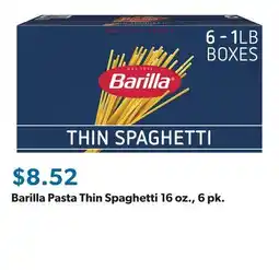 Sam's Club Barilla Pasta Thin Spaghetti 16 oz., 6 pk offer