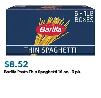 Sam's Club Barilla Pasta Thin Spaghetti 16 oz., 6 pk offer