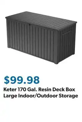 Sam's Club Keter 170 Gal. Resin Deck Box Large Indoor/Outdoor Storage offer