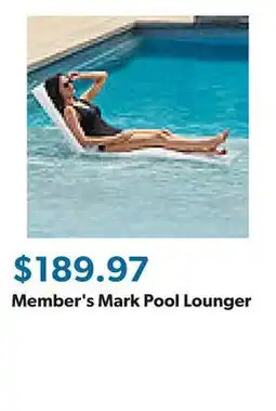 Sam's Club Member's Mark Pool Lounger offer