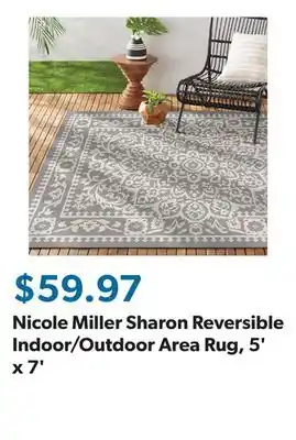 Sam's Club Nicole Miller Sharon Reversible Indoor/Outdoor Area Rug, 5' x 7' offer