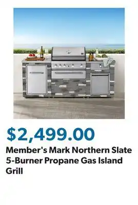 Sam's Club Member's Mark Northern Slate 5-Burner Propane Gas Island Grill offer