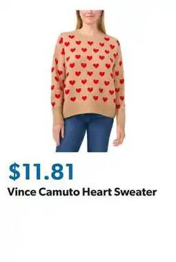 Sam's Club Vince Camuto Heart Sweater offer