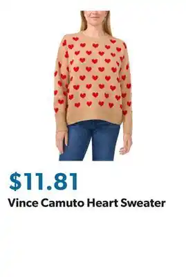 Sam's Club Vince Camuto Heart Sweater offer