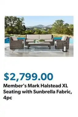 Sam's Club Member's Mark Halstead XL Seating with Sunbrella Fabric, 4pc offer