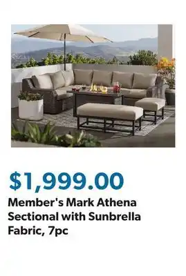 Sam's Club Member's Mark Athena Sectional with Sunbrella Fabric, 7pc offer