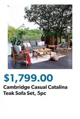 Sam's Club Cambridge Casual Catalina Teak Sofa Set, 5pc offer