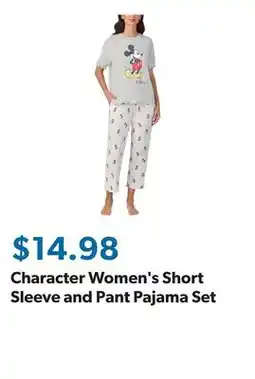 Sam's Club Character Women's Short Sleeve and Pant Pajama Set offer