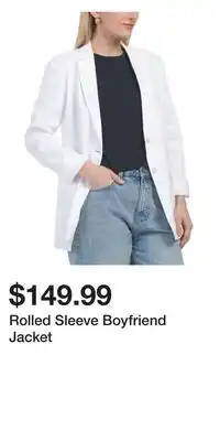 TJ Maxx Rolled Sleeve Boyfriend Jacket offer