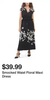 TJ Maxx Smocked Waist Floral Maxi Dress offer