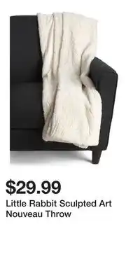 TJ Maxx Little Rabbit Sculpted Art Nouveau Throw offer