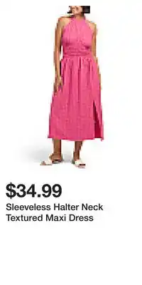 TJ Maxx Sleeveless Halter Neck Textured Maxi Dress offer