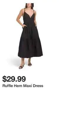 TJ Maxx Ruffle Hem Maxi Dress offer