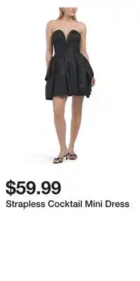 TJ Maxx Strapless Cocktail Mini Dress offer