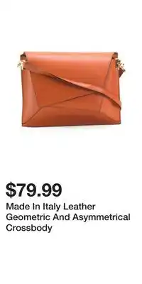 TJ Maxx Made In Italy Leather Geometric And Asymmetrical Crossbody offer