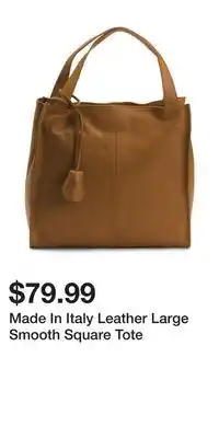 TJ Maxx Made In Italy Leather Large Smooth Square Tote offer