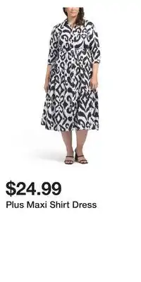 TJ Maxx Plus Maxi Shirt Dress offer