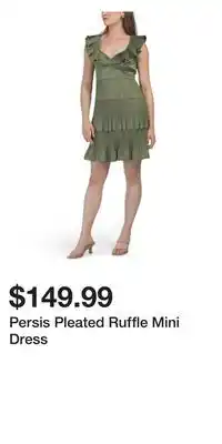 TJ Maxx Persis Pleated Ruffle Mini Dress offer