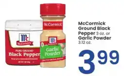 Albertsons McCormick Ground Black Pepper or Garlic Powder offer