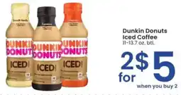 Albertsons Dunkin Donuts Iced Coffee offer