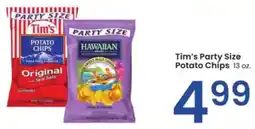 Albertsons Tim's Party Size Potato Chips offer