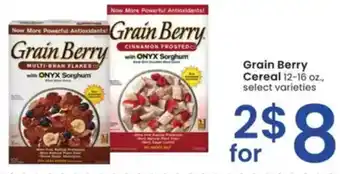 Albertsons Grain Berry Cereal offer